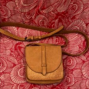 Tan Leather Crossbody Bag